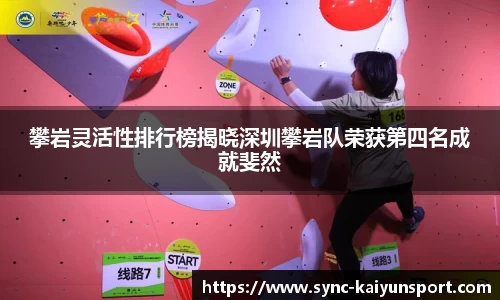 攀岩灵活性排行榜揭晓深圳攀岩队荣获第四名成就斐然